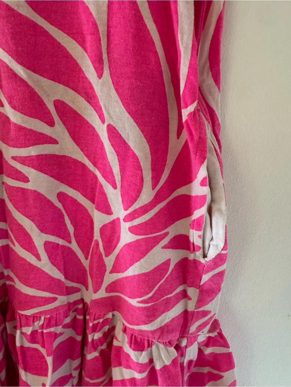 Girls' Vineyard Vines Pink Printed Ruffle-Hem Dress